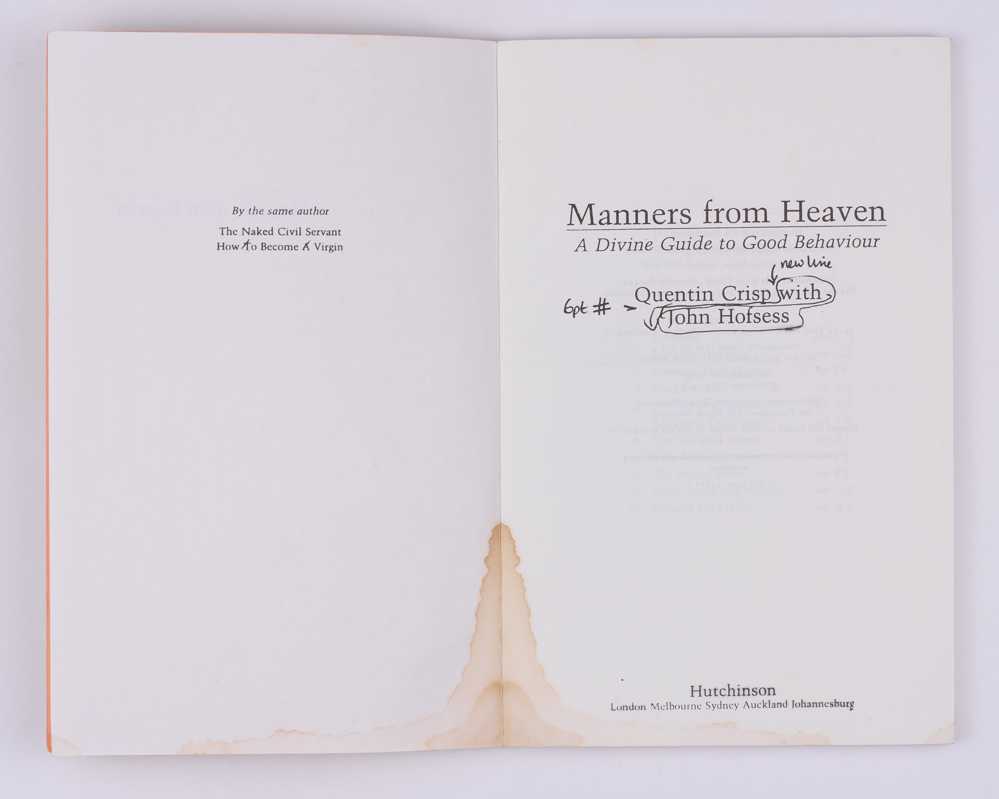 CRISP, Quentin Manners from Heaven
