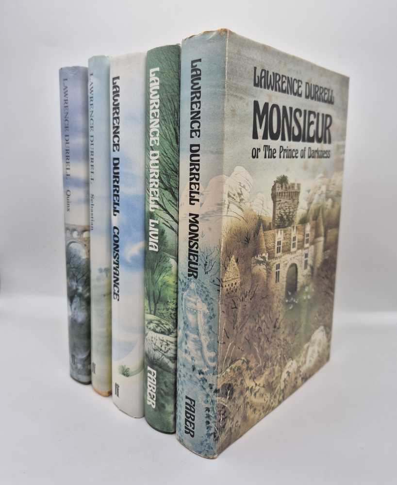 DURRELL, Lawrence The Avignon Quintet [comprising] Monsieur, Livia, Constance, Sebastian and Quinx