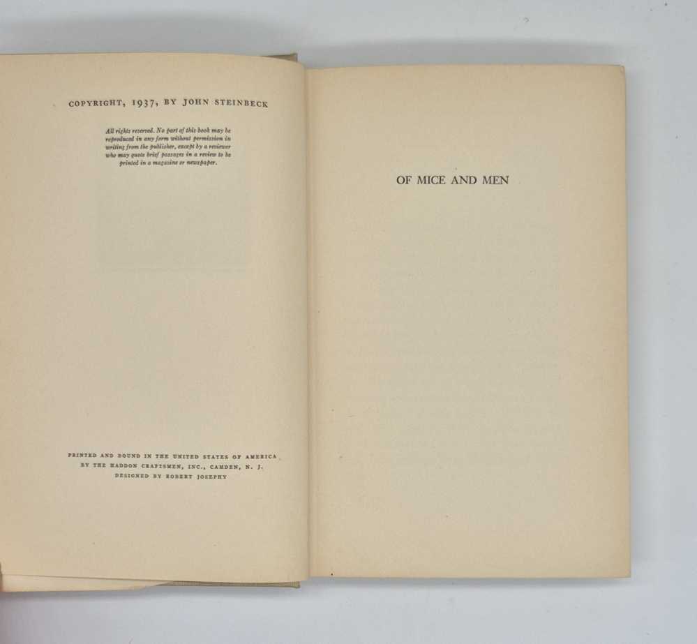 STEINBECK, John Of Mice and Men