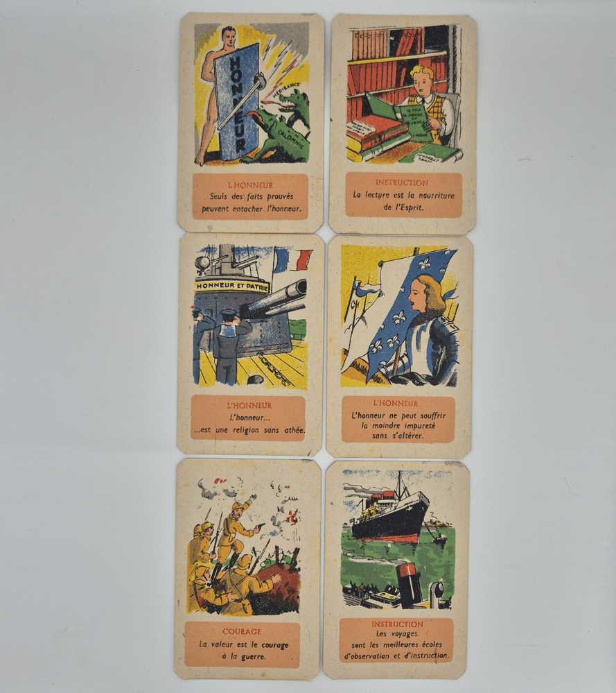 [WWII] A complete set of Le Jeu des ‘Atouts de la Vie’ playing cards