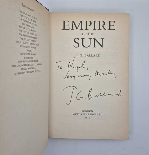 BALLARD, J. G. Empire of the Sun [&] The Kindness of Women