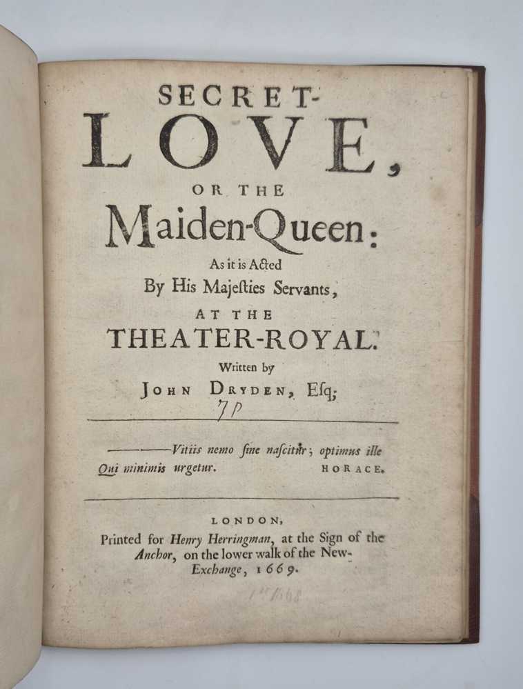 DRYDEN, John Secret-Love, or the Maiden-Queen