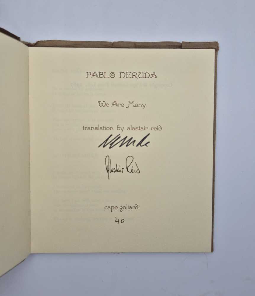 NERUDA, Pablo We are Many