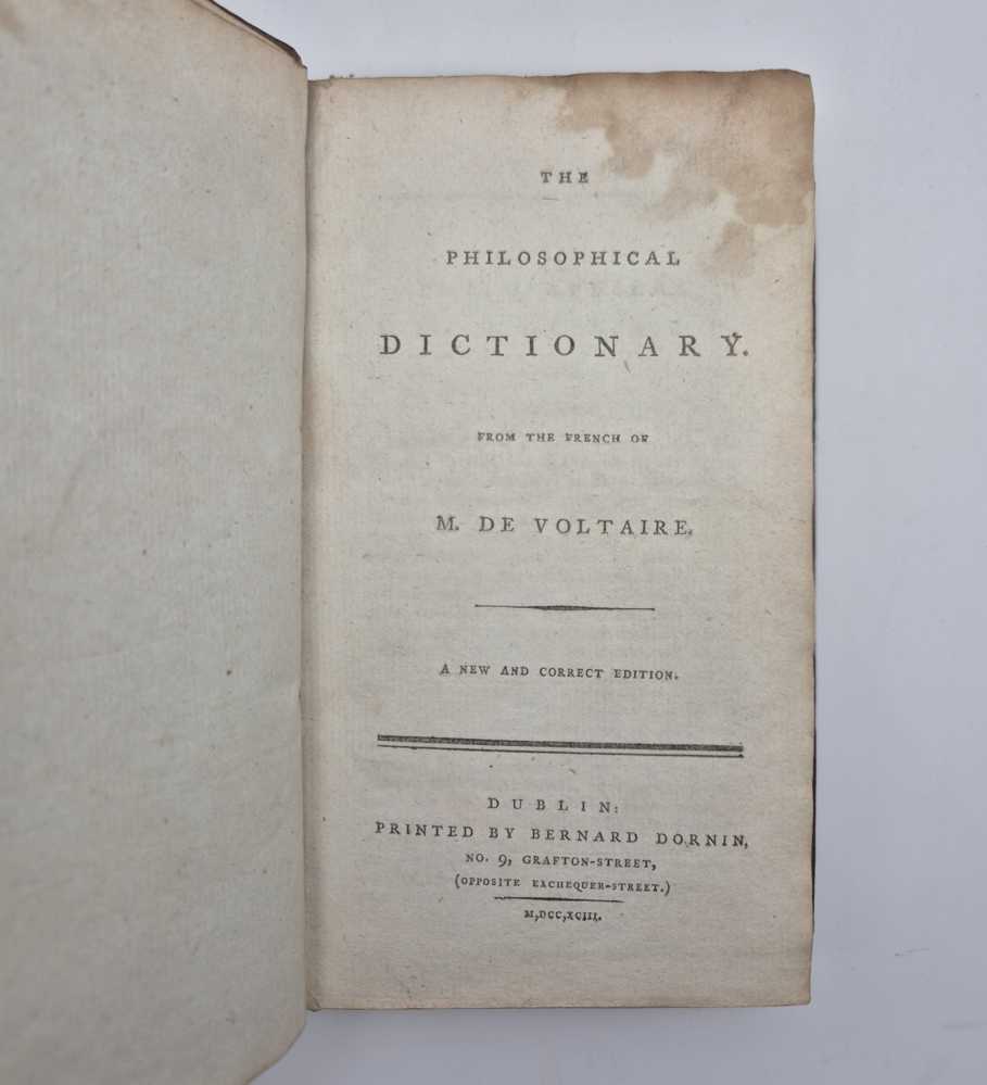 VOLTAIRE, M. de [François] The Philosophical Dictionary
