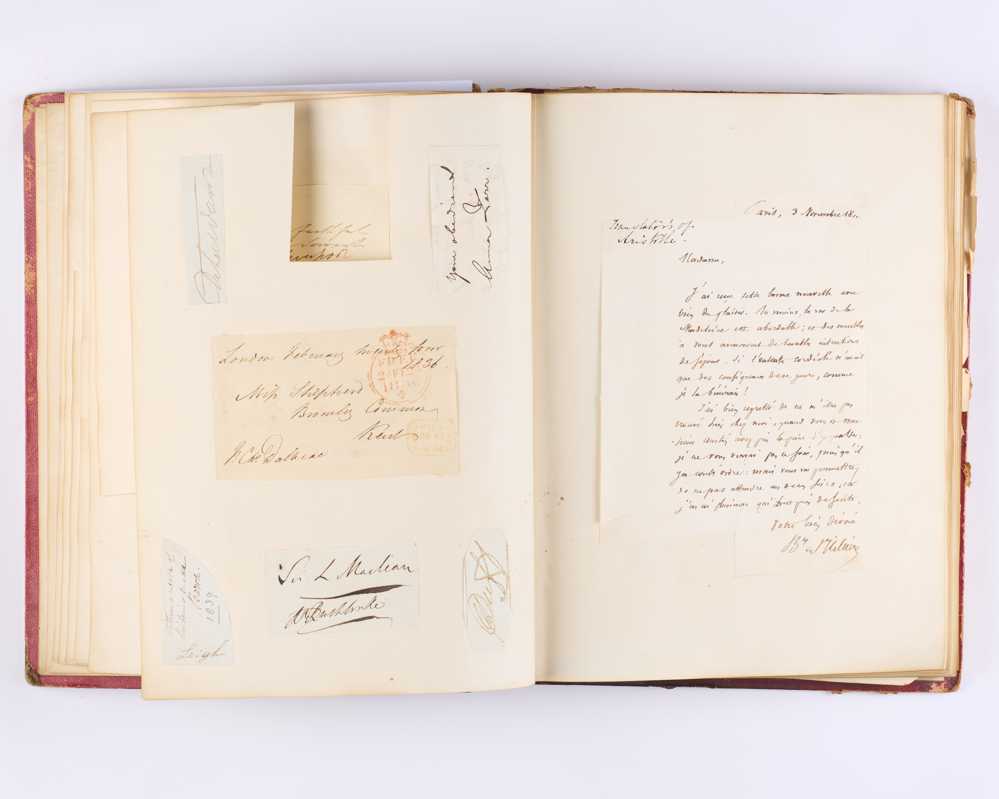 [AUTOGRAPH ALBUM] Victorian Autograph Album Containing Numerous Letters and Clipped Signatures