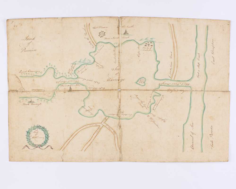 [MARRIAGE MAP] Late Georgian Allegorical Map of Matrimony