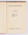 BENSON, E. F. The Inheritor. A Story of Youth.