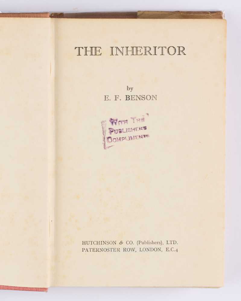 BENSON, E. F. The Inheritor. A Story of Youth.