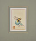 Bee emerging from egg