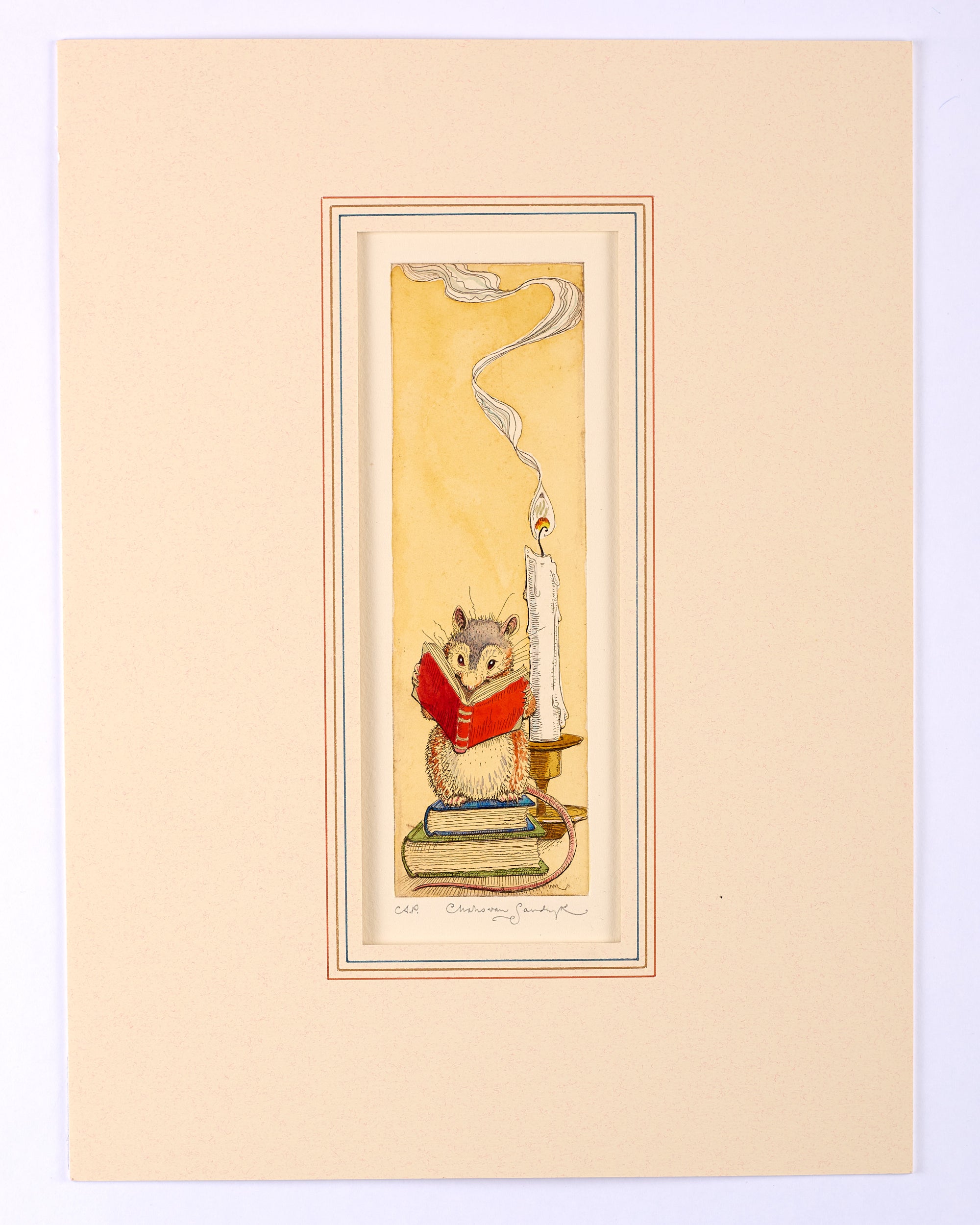 Mouse reading by Candlelight