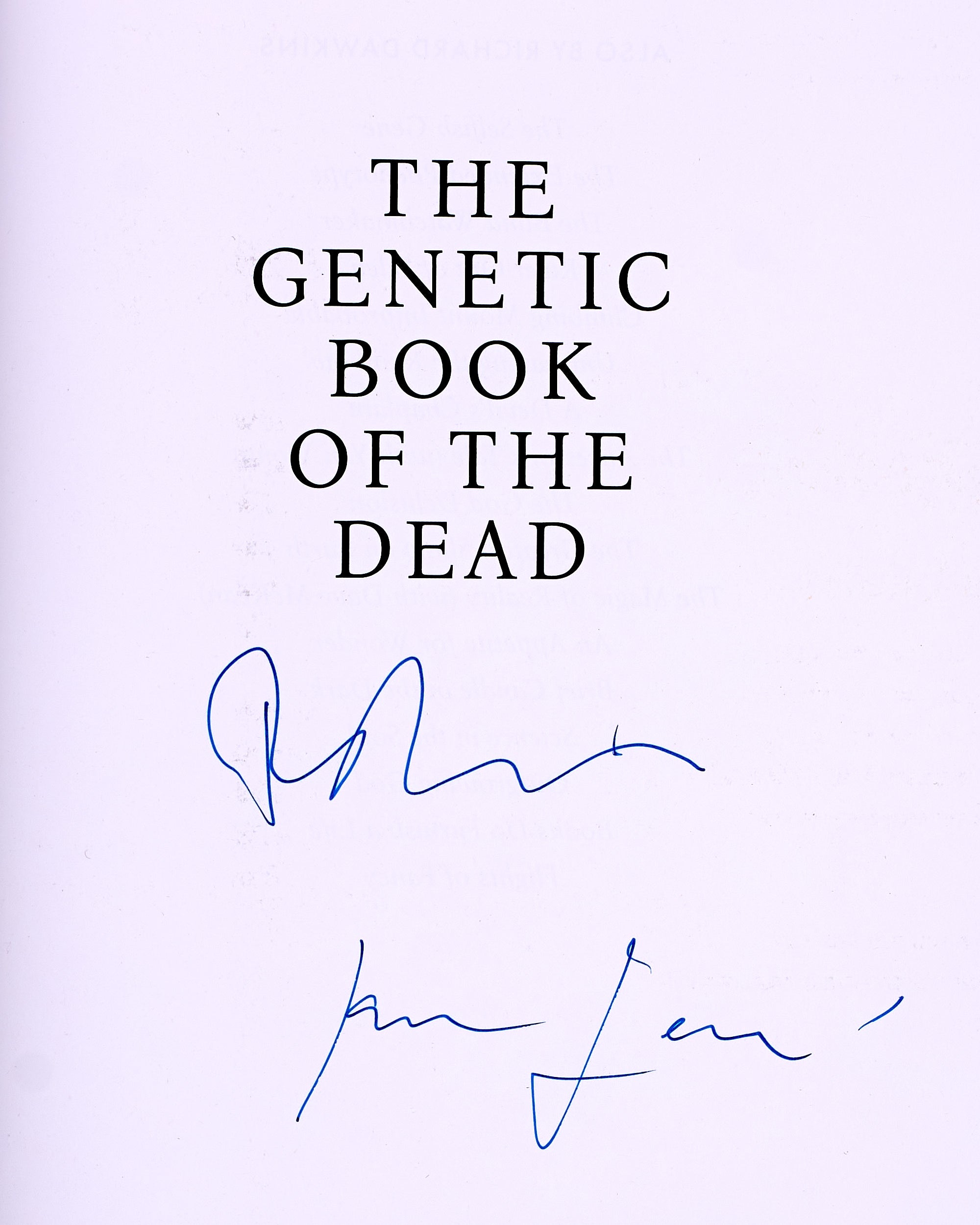The Genetic Book of the Dead: A Darwinian Reverie