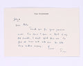 Signed notecard to ‘Peter’