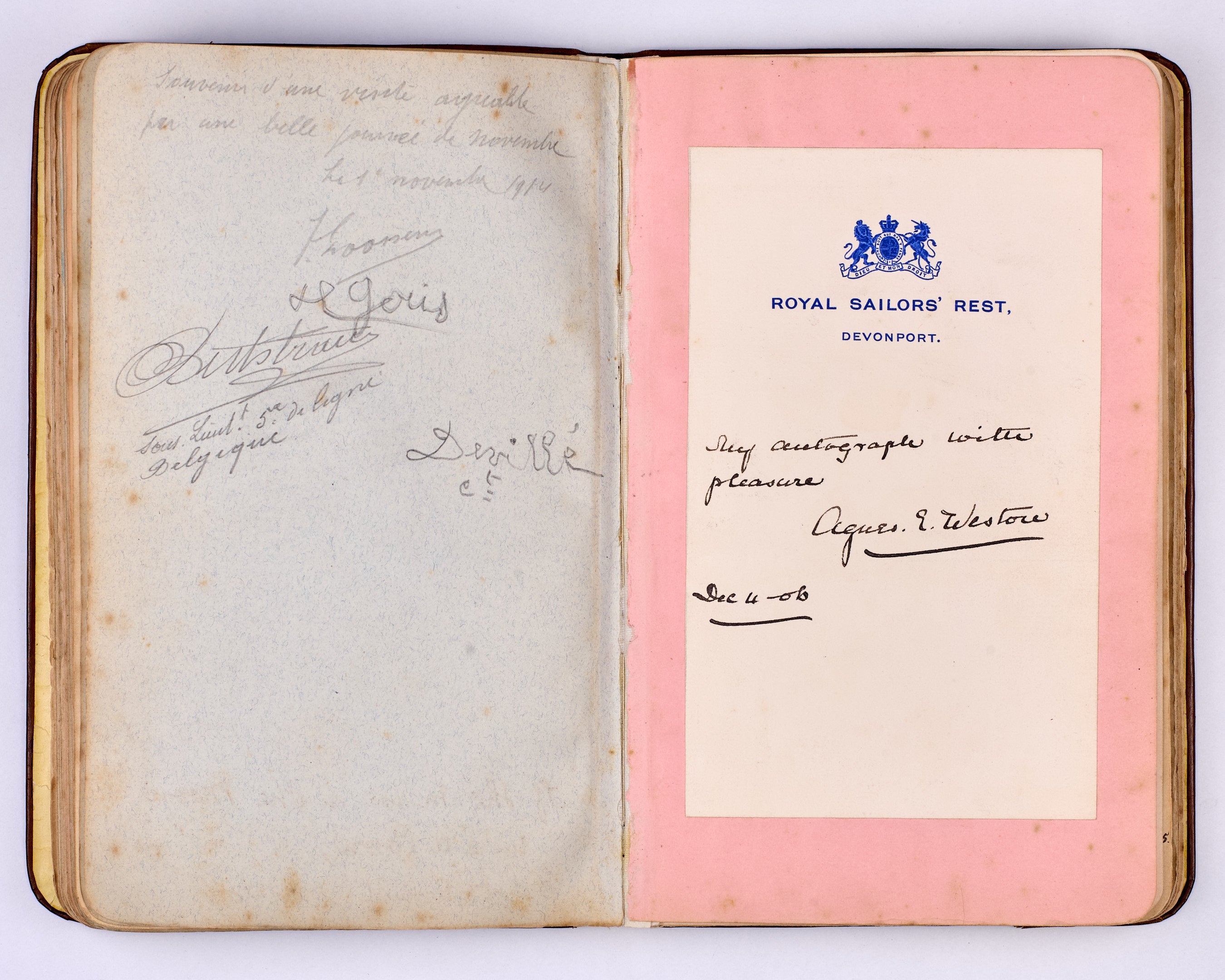 Edwardian Scrap Album containing numerous watercolours and signatures
