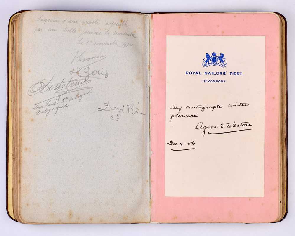 Edwardian Scrap Album containing numerous watercolours and signatures