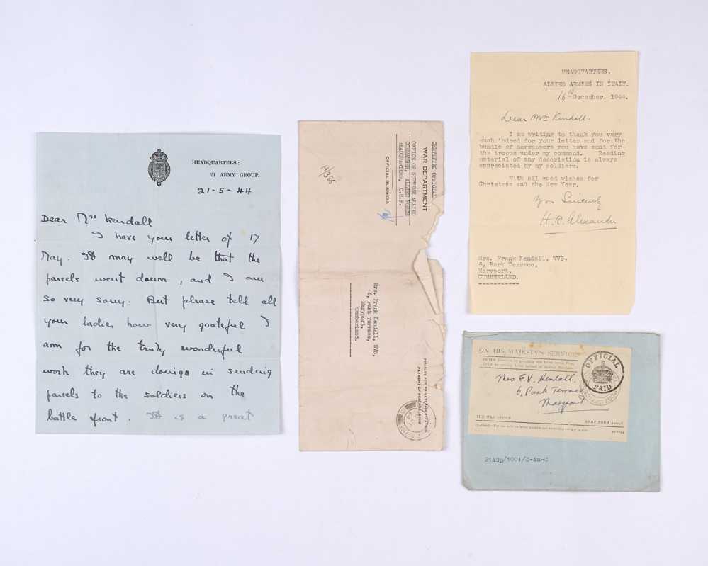 MONTGOMERY, B[ernard] L[aw] Two letters addressed to Mrs Frank Kendall