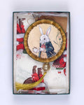 VAN SANDWYK, Charles An original, handmade Christmas decoration showing two images from the Folio Society edition of ‘Alice in Wonderland’