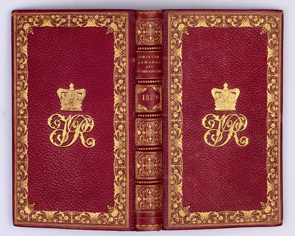 [QUEEN VICTORIA] The British Almanack of the Society for the Diffusion of Useful Knowledge, for the Year of our Lord 1879, being the third after Bissextile [bound with] The Fifty-Second Year. Companion to the Almanack; or, Year-Book of General Informatio…