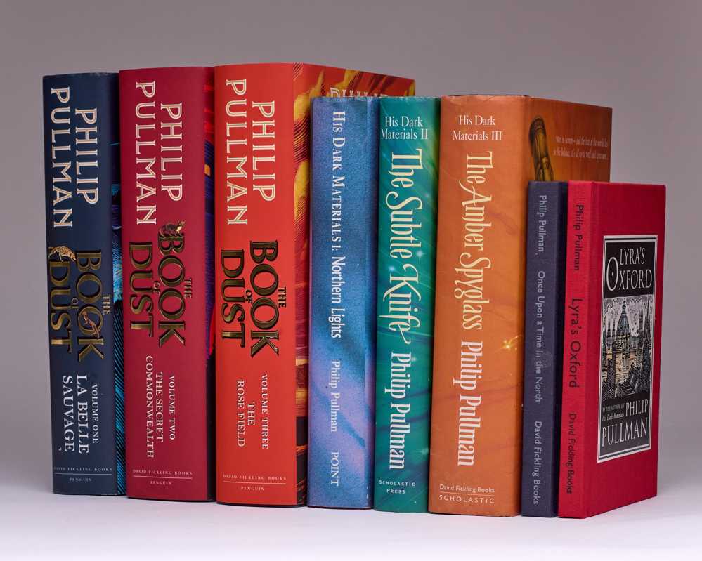 PULLMAN, Philip His Dark Materials [comprising] Northern Lights, The Subtle Knife, the Amber Spyglass [and] The Book of Dust Vols I-III [comprising] La Belle Sauvage, The Secret Commonwealth, The Rose Field [and] Lyra’s Oxford [and] Once Upon a Time in t…