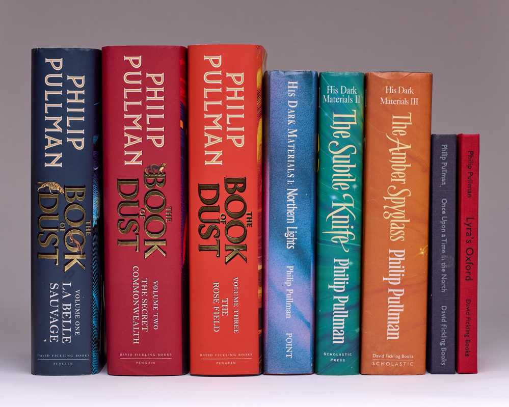 PULLMAN, Philip His Dark Materials [comprising] Northern Lights, The Subtle Knife, the Amber Spyglass [and] The Book of Dust Vols I-III [comprising] La Belle Sauvage, The Secret Commonwealth, The Rose Field [and] Lyra’s Oxford [and] Once Upon a Time in t…
